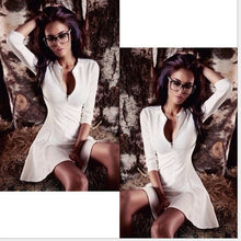 Solid plated V-Neck sexy  Summer 2017 dresses