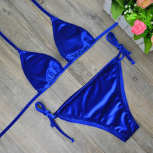 2017 Women Dark Green Orange Gold Velvet Thong Bikinis Sets Swimwear